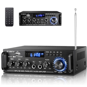 WZMACNIACZ HIFI GŁOŚNIKÓW STEREO BLUETOOTH 5.0 AUX SD/USB AUDIO FM 50W+50W