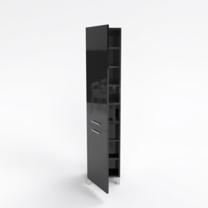 Szafka łazienkowa słupek SW5 50 cm czarny połysk