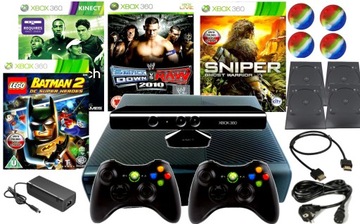 MEGA KOMPLET KONSOLA Xbox 360 SLIM E 500GB PADY KINECT SUPER PREZENT FUN!!!