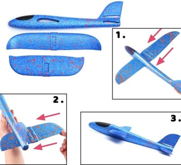 Большие пеновые полистирольные самолеты 38 см игрушек из легкого полистирола