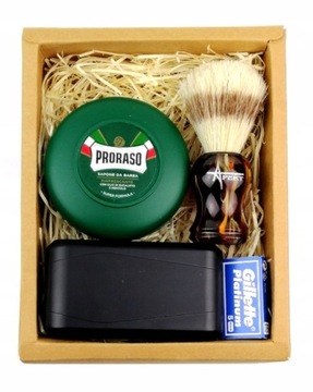 ЩЕТКА ДЛЯ БРИТЬЯ натуральный НАБОР ТИГЛЯ BADDER