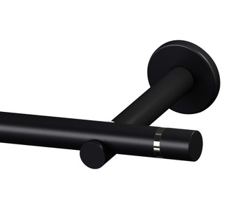KARNISZ POJEDYNCZY 160 CM FI 19MM CZARNY/BIAŁY