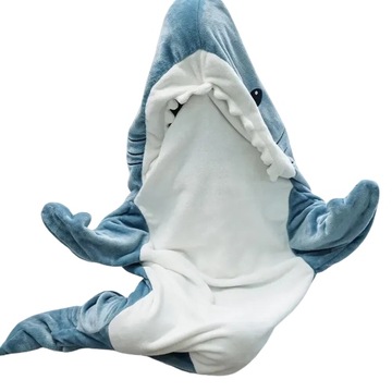 НОВЫЙ СПАЛЬНЫЙ МЕШОК-ОДЕЯЛО SHARK ДЛЯ ВЗРОСЛЫХ 140*190 СМ, XL, Высота 160-170 СМ