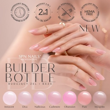 Baza i żel budujący 2w1 Builder Bottle Cashmere 10ml SPN Nails