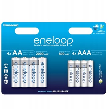 Panasonic ENELOOP 4x 800 AAA/R03 4x 2000 AA NiMH
