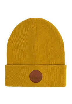 Czapka beanie z bawełny organicznej musztardowa
