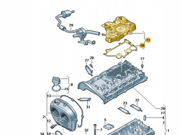 AUDI OE 06K103495BM SEPARÁTOR     OLEJE ODVZDUŠŇOVAT PROSTORU OJNICE
