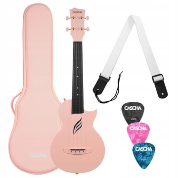 CASCHA CARBON FIBRE PINK SET UKULELE