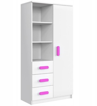 Комплект мебели из 6 предметов, шкаф, полка, письменный стол, кровать.