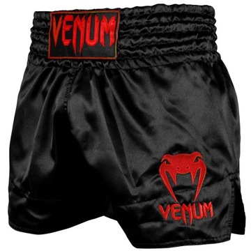 Классические шорты для тайского бокса Venum Черный/Красный XL