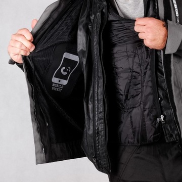 HUSAR ADVENTURE kurtka motocyklowa tekstylna 3 warstwowa szara męska