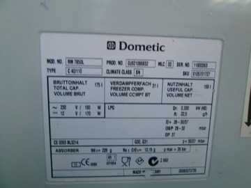 Кемпер DOMETIC RM-7850 L REFRIGERATOR, другой