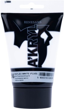FARBA AKRYLOWA A'KRYL RENESANS 100ML 56 BIEL FLUORESCENCYJNA