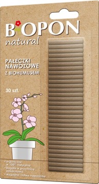 BIOPON NAWÓZ PAŁECZKI NAWOZOWE ORGANICZNE + BIOHUMUS ODŻYWKA 30SZT
