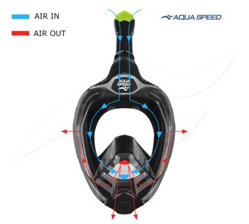 Полнолицевая маска для подводного плавания и дайвинга L/XL Полотенце