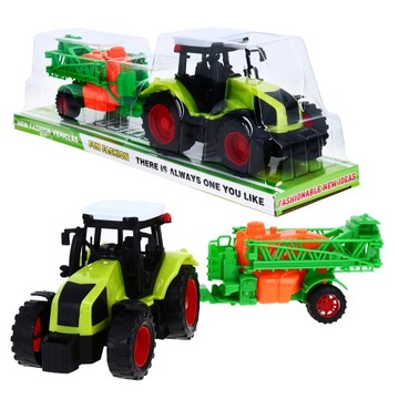 DUŻY TRAKTOR + MASZYNY Ruchome części NAPĘD 38 CM