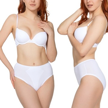 Bawełniane Figi Modelujące z Wysokim Stanem NETi MTX 06 Białe