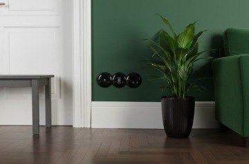 РЕТРО РОЗЕТКА ЛОФТ 230V SCHUKO BLACK JLM БЕЗ РАМКИ