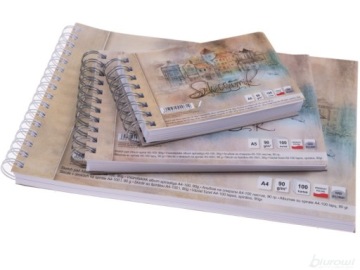 Альбом для рисования на спирали А5 на 100 листов.