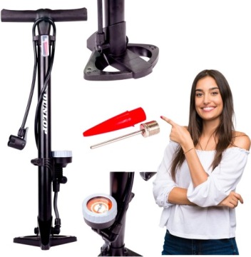 Stacjonarna Pompa Rowerowa Do Roweru Samochodowa Podłogowa Z Manometrem