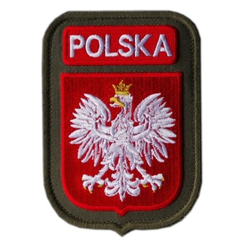 Emblemat wojskowy duży ORZEŁ POLSKA na rzepie