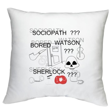 ПОДУШКА ШЕРЛОК ХОЛМС ДЕТЕКТИВ УОТСОН УЗОРЫ