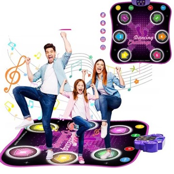 ТАНЦЕВАЛЬНЫЙ КОВР BLUETOOTH С МУЗЫКОЙ И СВЕТОМ ТАНЦЕВАЛЬНАЯ ИГРА