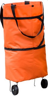 TORBA NA KÓŁKACH WOREK NA ZAKUPY ORANGE 3w1 57 CM