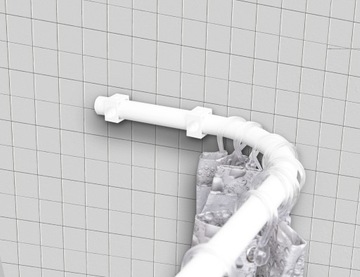 КОЛЬЦО ДЛЯ ДУШЕВОЙ ШТОРКИ, УГЛОВОЕ 80Х130Х80