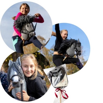 Hobby Horse Лошадь на палочке A3 лошадь серая Skippi Детская игрушка