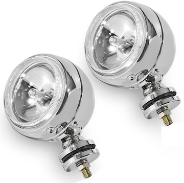 ГАЛОГЕННЫЕ ЛАМПЫ ДЛЯ МОТОЦИКЛОВ С защитными дугами, ХРОМИРОВАННАЯ СВЕТОВАЯ ПАНЕЛИ, переключатель