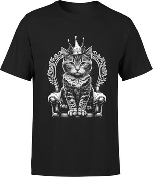 KOT KOSZULKA Z KOTEM ŚMIESZNA MĘSKA ZABAWNA ROZ. S T-SHIRT MĘSKI TSHIRT