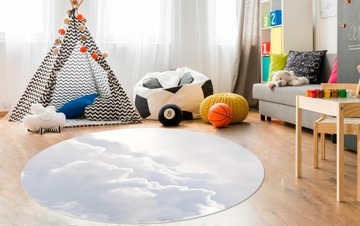 КОВРИК ПОД СТУЛ, круглый, 100 см, ОБЛАКА