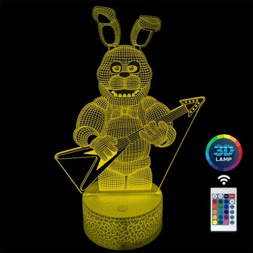 Lampka nocna FNAF Five Nights At Freddy's Bonnie 3D LAMP LED
