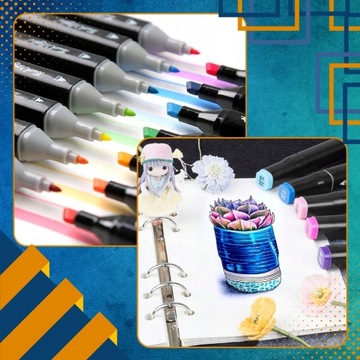 АЛКОГОЛЬНЫЕ МАРКЕРЫ, ТРИПСЫ, МАРКЕРЫ, ДВУСТОРОННИЕ МАРКЕРЫ, НАБОР 80 ШТ + СУМКА