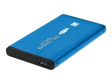 Чехол для внешнего жесткого диска QOLTEC HDD/SSD 2,5 дюйма SATA3 USB 3.0 Синий