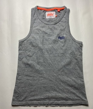 Superdry Super DRY ORYGINLNY SZARY T SHIRT/ KOSZULKA bokserka rozmiar M