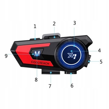 МОТОЦИКЛСКИЙ ИНТЕРКОМ BLUETOOTH ДЛЯ ШЛЕМА X7