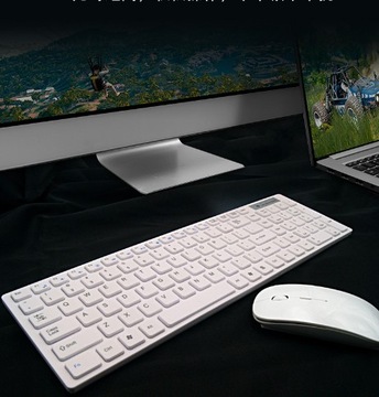 KLAWIATURA I MYSZKA MYSZ BEZPRZEWODOWA ZESTAW CICHA USB Numeryczna SLIM