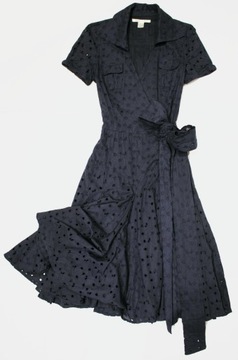 DIANE VON FURSTENBERG portfelowa sukienka ażur 36