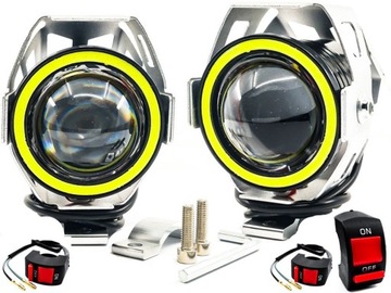 2x Halogeny Soczewki MOTOR QUAD OFFROAD LIGHTBAR