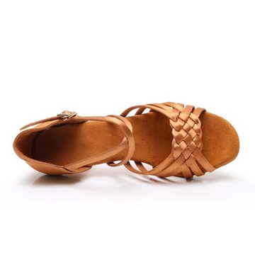 Baleriny 8.5cm buty do tańca latynoskiego z dzianiny B237-35