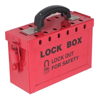 LOCKOUT TAGOUT GROUP LOCK BOX DLA GRUPY ZGODNOŚCI OSHA