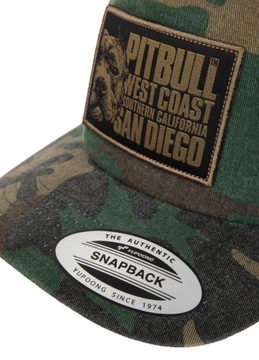 PITBULL WEST COAST CZAPKA MESH SNAPBACK BLOOD DOG WOODLAND CAMO