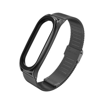 Stalowa bransoletka do Mi Smart Band 5/6 czarna