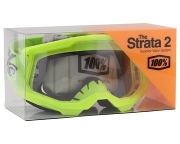 ОЧКИ 100% Strata fluo Cross ATV ENDURO Противотуманный флюоресцентный 100 ПРОЦЕНТОВ