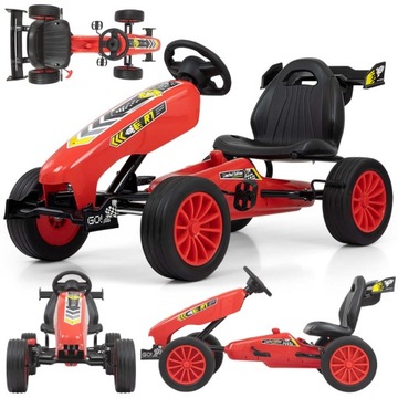 Gokart na pedały dla dzieci do 30kg Rocket Milly Mally Czerwony