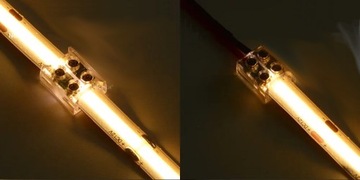 Быстрый разъем для светодиодной ленты COB, двухсторонний винт длиной 10 мм.