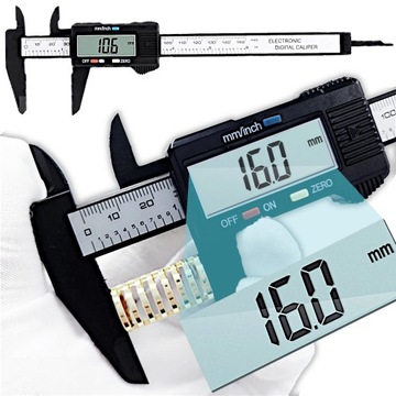 SUWMIARKA ELEKTRONICZNA 150mm WYŚWIETLACZ LCD CYFROWA Dokładna DWUSZCZĘKOWA