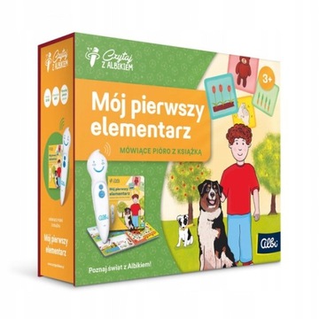ALBIK ZESTAW KSIĄŻKA PIERWSZY ELEMENTARZ PIÓRO 3+
